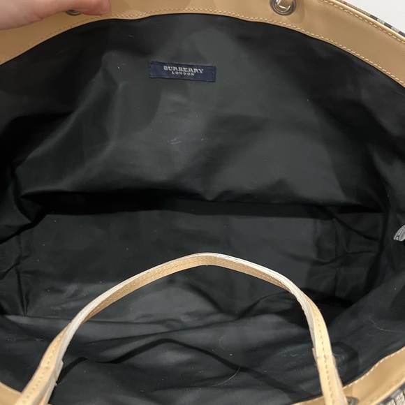 Burberry tan nova check canvas tote bag - Picture 7 of 9
